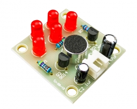 DIY Kit Voice Control LED Rhythm Lamp 5pcs LED Lamp Analog Circuit Electronic Soldering Practice Kits for Beginners